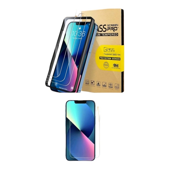 Glass Screen Protector compatible for iPhone 13 mini 5.4 Inch 3 Pack Tempered Gl - Picture 3 of 8